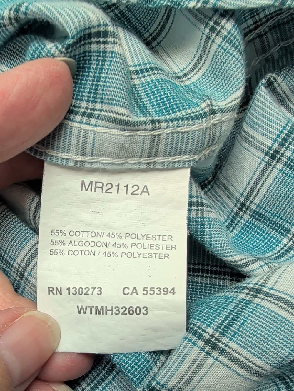 Men's Wrangler Riata 2xlt Western Plaid Shirt 2xl Tall - Picture 7 of 12